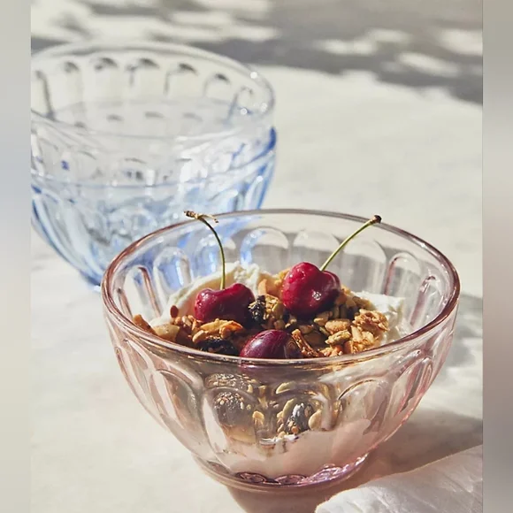 NWT Anthro Set/3 The Latte Glass Cereal Bowls Amelie Edition - Picture 3 of 8